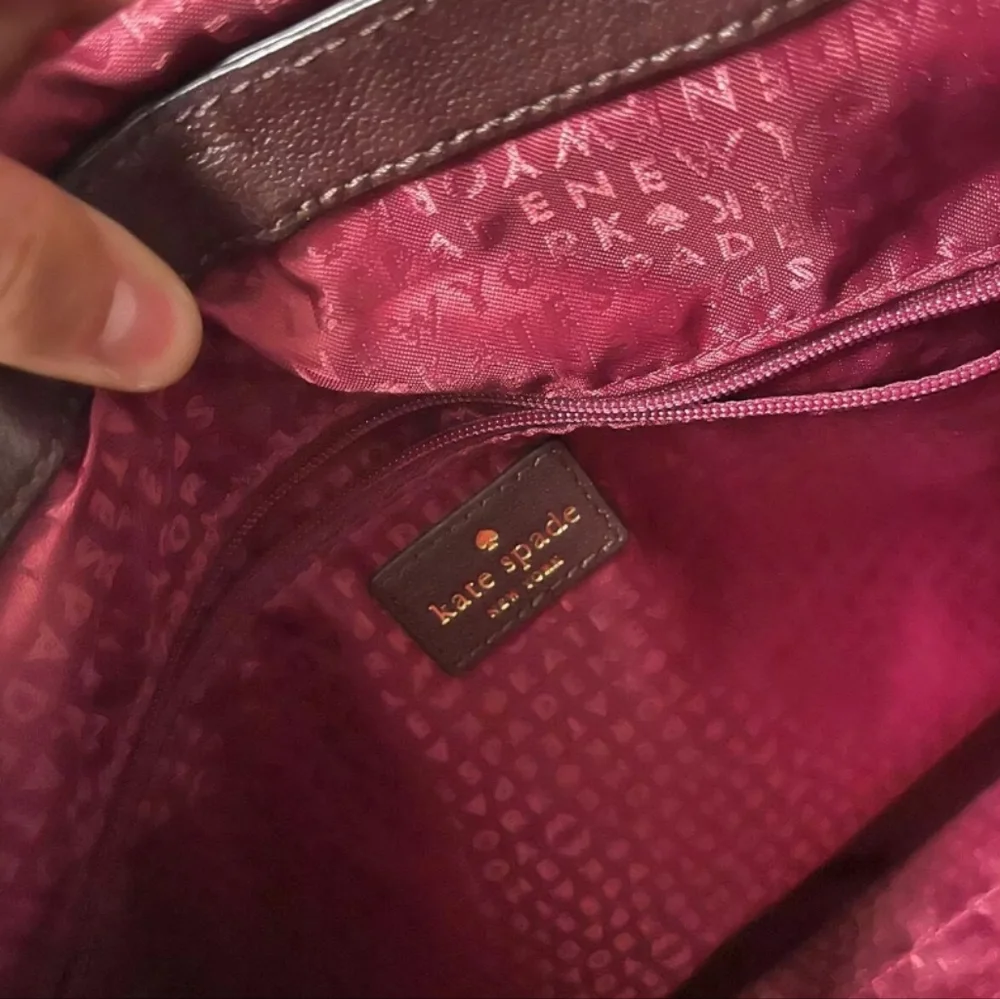 Kate Spade Rianne Pratt Street Burgundy Leather/Suede Tassel Crossbody Handbag
